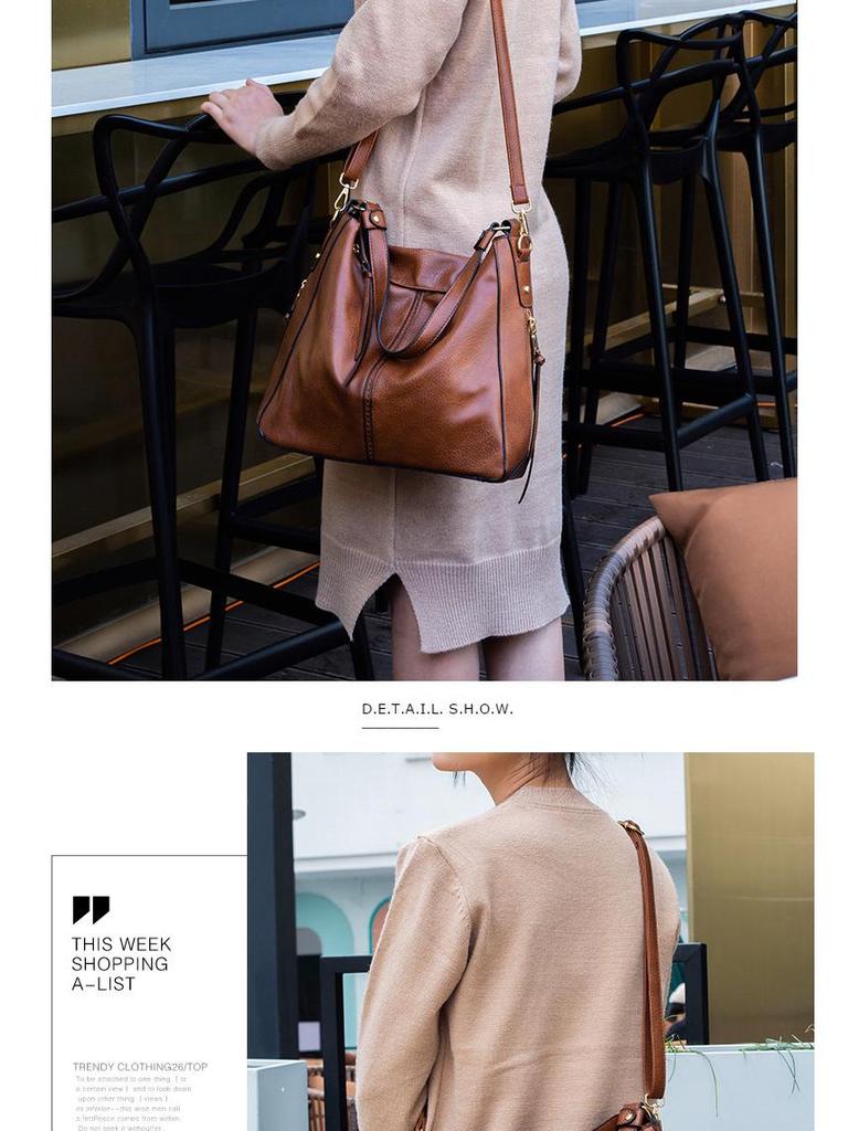 Shiling Damska Modna Torebka PU - Europejski i Amerykański Styl Torba Crossbody Tote na Ramię