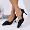 Fashion 2025 Spring Elegant Black Women's High Heels Shoes Sexy Summer Pointed Toe Pumps Stiletto Party Shoes Size 43