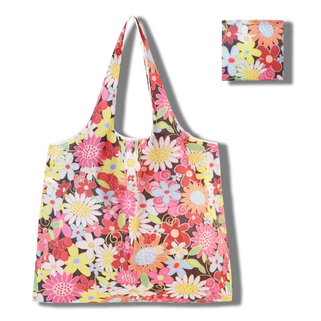Eco-Friendly Large Capacity Foldable Tote Bag - Creative, Portable, Printed, and In Stock