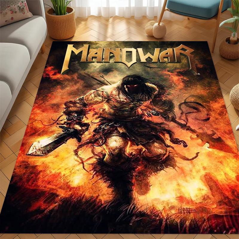 Manowar: Alfombra Power Glory Adecuada para todas las estaciones Decoración del hogar Arte para la habitación Felpudo