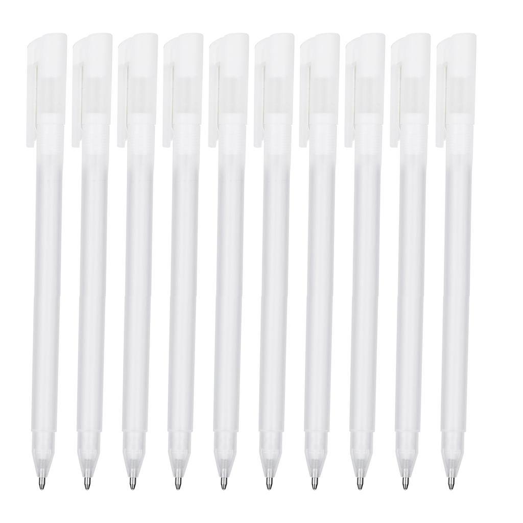 10Pcs High Light White Pen DIY Highlighter Marker Black Card Stationery Art Supplies