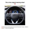 Black Car Steering Wheel Microfiber Leather Cover Trim Accessories For Hyundai Santa Fe - Palisade -