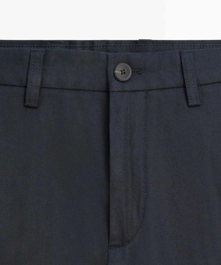 Masimodutti Cotton Blend Slim Fit Pants