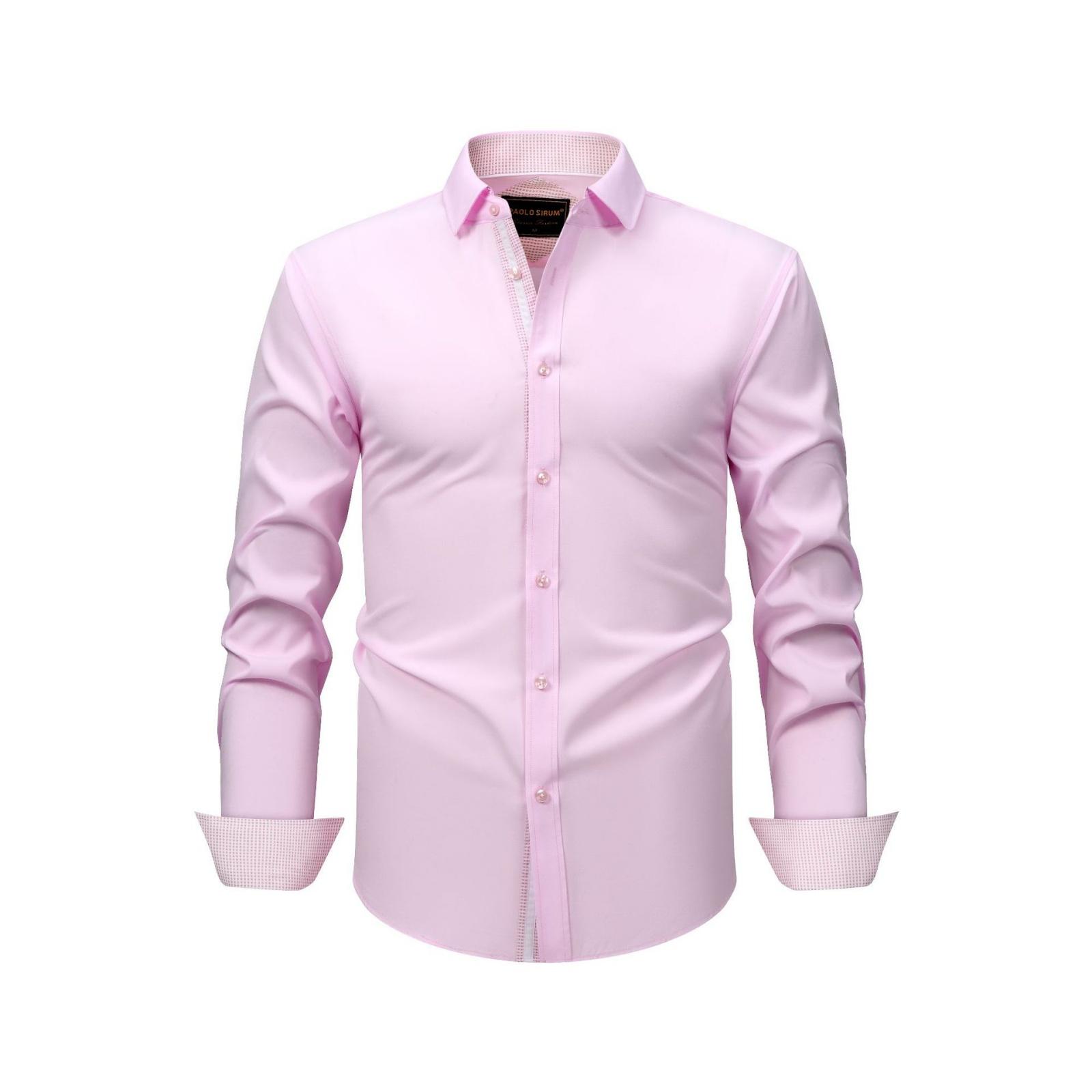 

Men s Four-sided Spring Long-sleeved Lapel Shirt, Men s Large-sized Casual And Trendy Button Shirt M