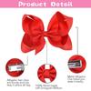 20 PCS 6 Inch Hair Bows Clips Grosgrain Ribbon Bows Large Big Hair Bows Clips Hair Clips Hair Accessories For Teens Kids Toddlers