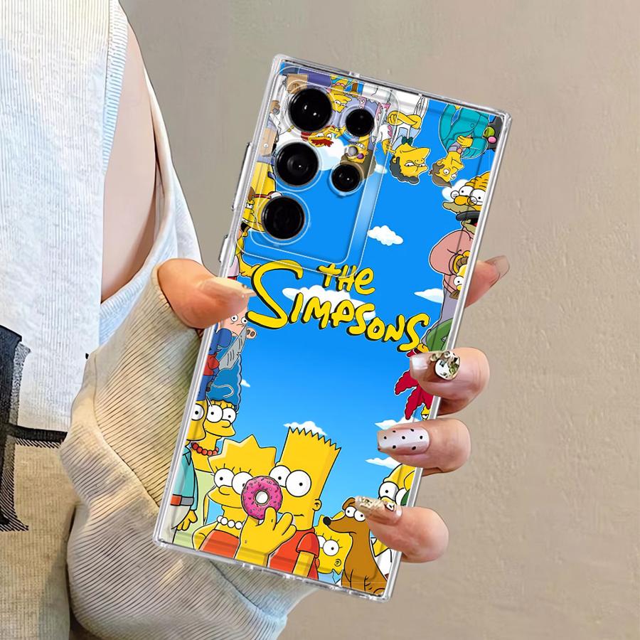 Case for Samsung Galaxy S26 S23 Ultra S22 FE S21 S25 Edge S20 Plus S24 Note 20 Ultra 10 Phone Cover The Simpsons Bart Homer