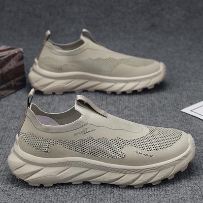 Men's Shoes 2025 Summer New Breathable Sports Shoes Men's Fashion One-pedal Lazy Shoes Comfortable and Lightweight Casual Shoes