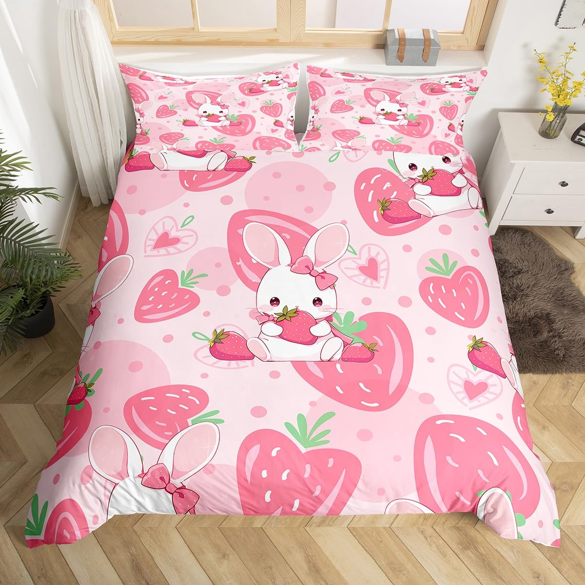 Пододеяльник с изображением мультяшного кролика — фото 9