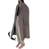 Popular long-haired suit collar double-sided cashmere coat, double-breasted classic women's coat