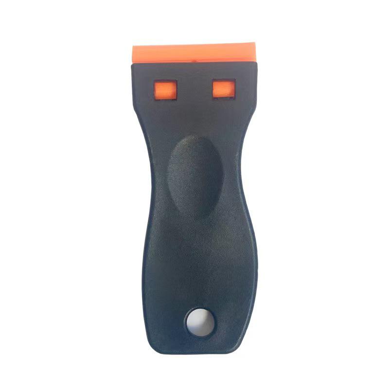 Compact Plastic Scraper for Stain and Glue Removal - Ideal for Car Film Application and Household Cleaning