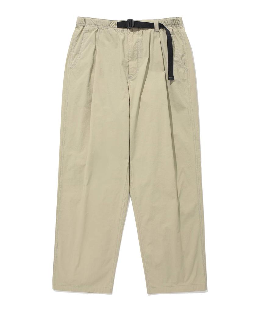 COVERNAT Woven Semi-Wide Buckle Pants Beige