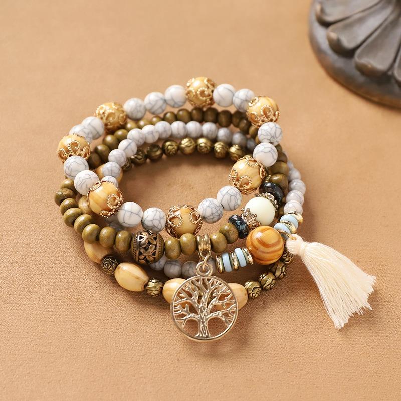 Handmade Bohemian Exotic Bracelet Retro Men's and Women's Woven Multi-layer Stacked Bracelet Niche Hand Rope
