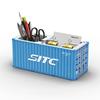 1/20 Scale Simulated Shipping Cargo Container Model Pen Holder Detachable Plastic Storage Box Desktop Organizer Household Supply