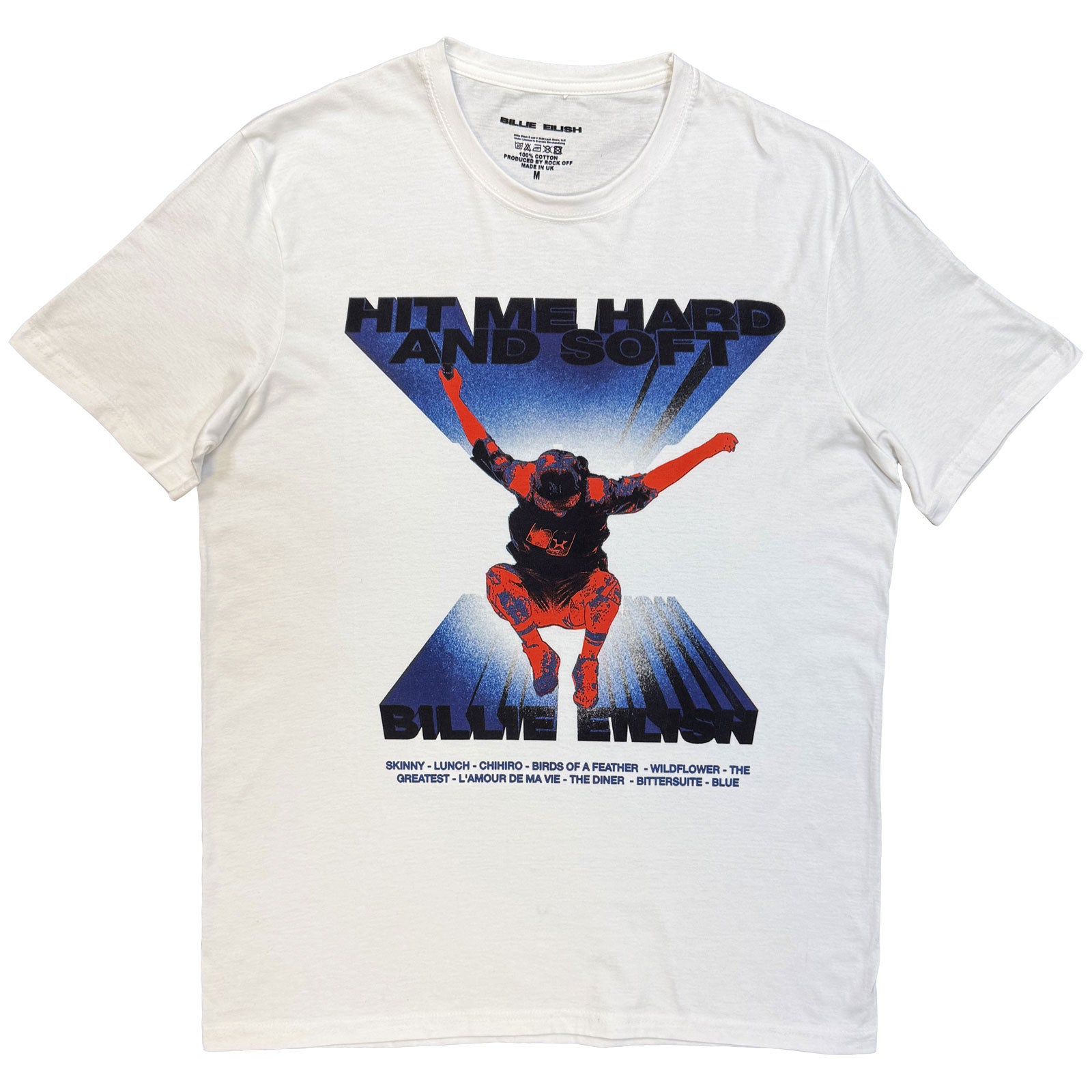 Billie Eilish TShirt Jump Tracklist White OFFICIAL NEW XL