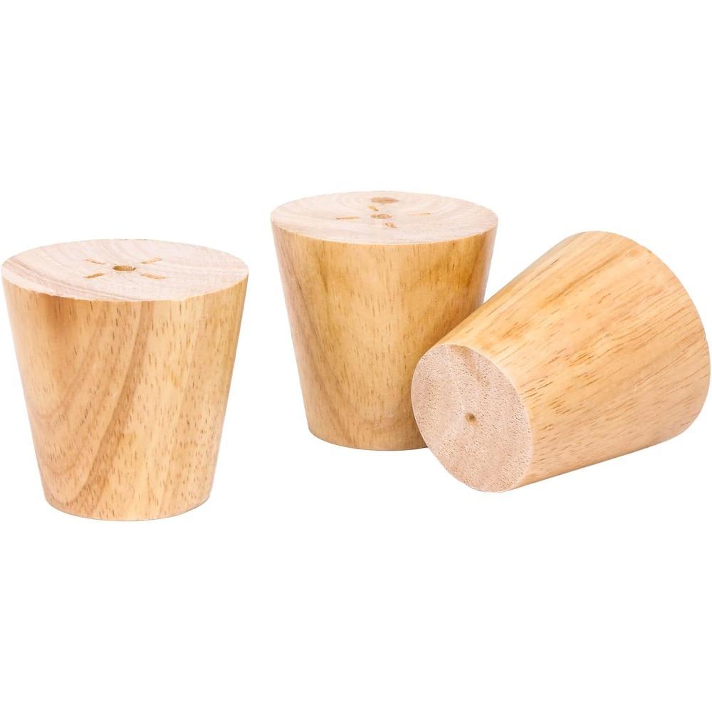 Wood Furniture Legs Cabinets Sofa Feet 2 Inch 4PCS Solid Wood Color Tapered