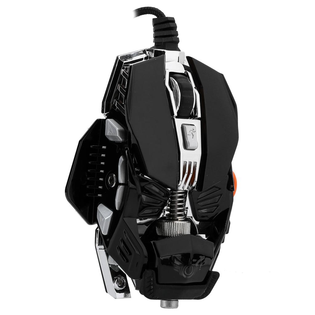 Gaming Mouse Wired USB Mechanical Glowing Crystal Ball Aggravated Computer AccessoriesBlack USB