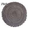 Heat Buffer Table Mat 12 Inch Round Placemats, Polyester Woven Braided Place Mats, Durable Washable Resistant Circle Dining Mats for Kitchen