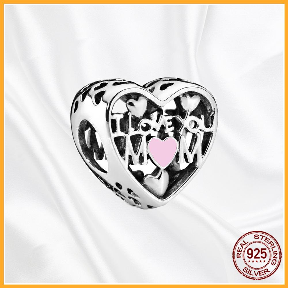 Authentic Copper Metal Heart Tree Sparkling Dangle Charm Bead Components Designed For Authentic Original Bracelet High Quality Fine Jewelry Bead
