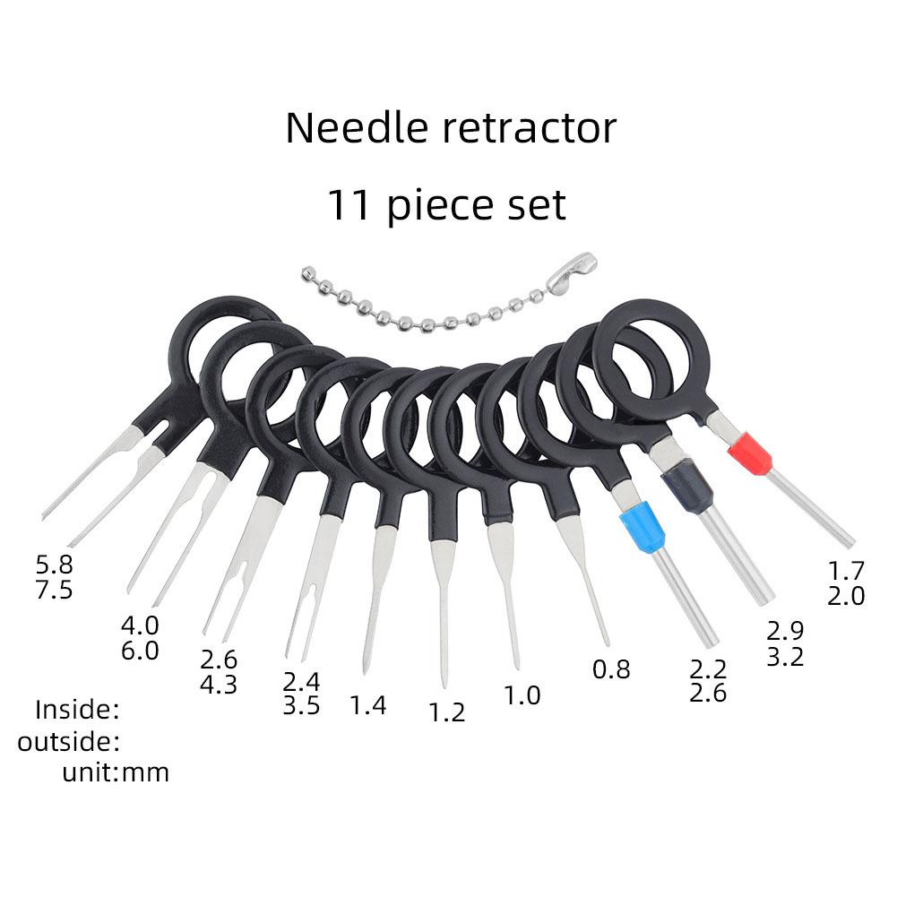 11pcs Car Terminal Removal Repair Tools Electrical Wiring Crimp Connector Pin Extractor Kit Keys Automotive Plug Pullers