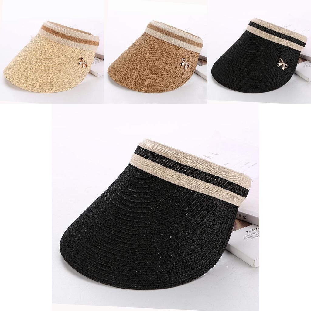 High-quality Korean Bowknot Top Hat Straw Hat Duck Tongue Hat Women's Summer Sunshade Beach Hat