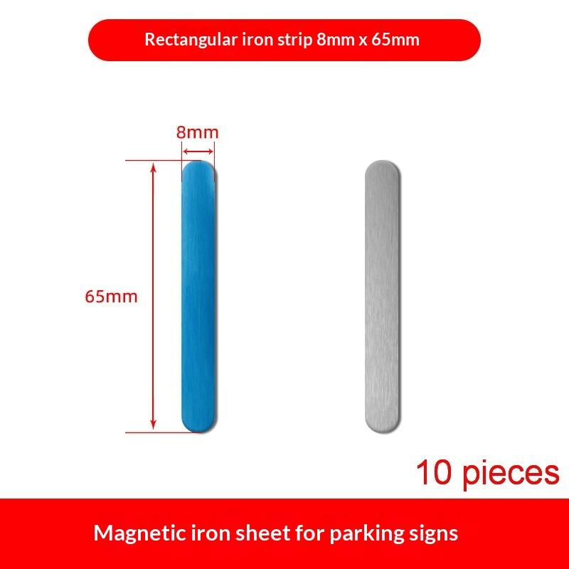 Self Adhesive Magnetic Metal Strips 10Pcs Non Scratch for Car Parking Sign Phone Mount Furniture Accessories