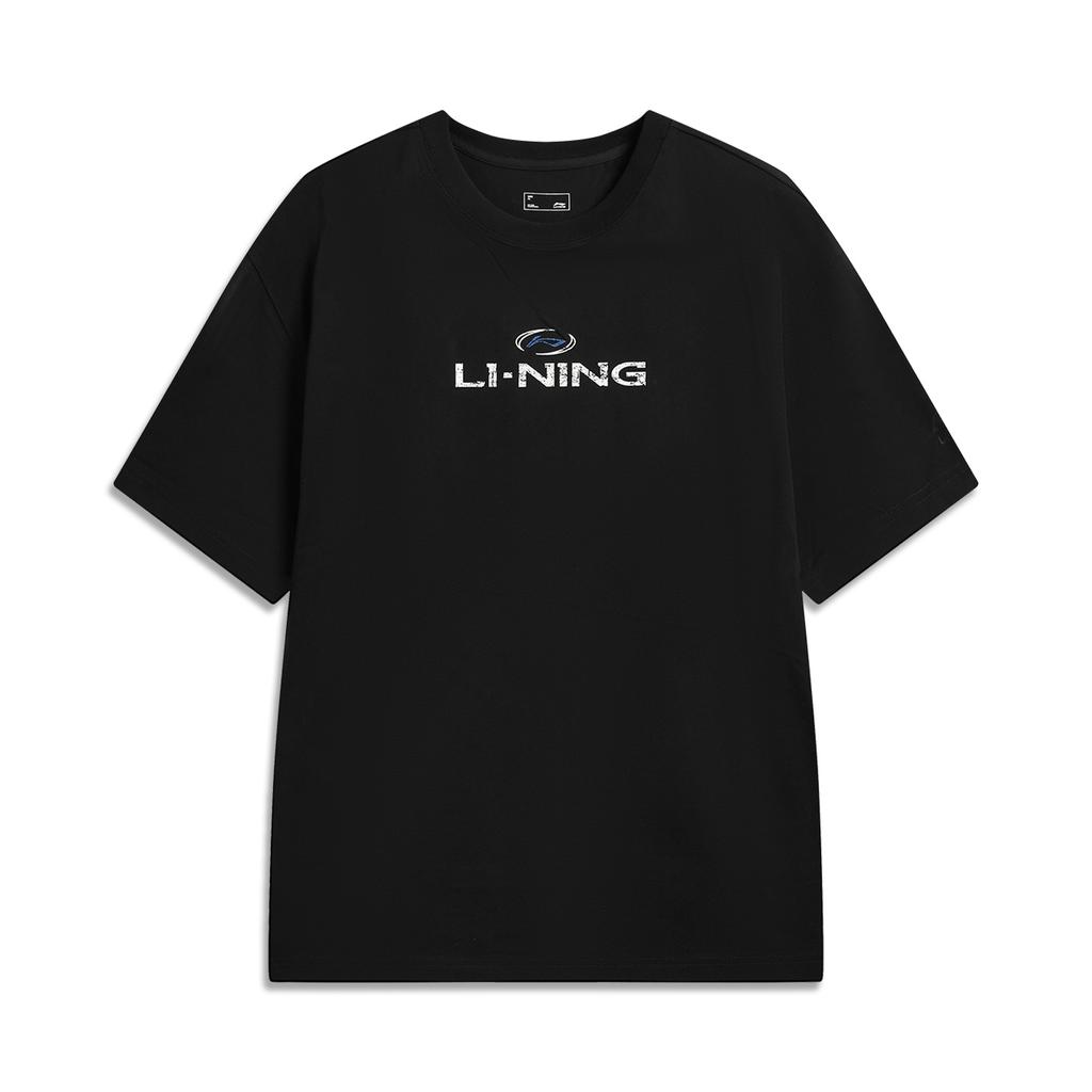 Li Ning Sports Lifestyle Series Soft Simple Versatile Loose Short Sleeve T-Shirt With Back Letter Print Unisex tops ATSW285-1