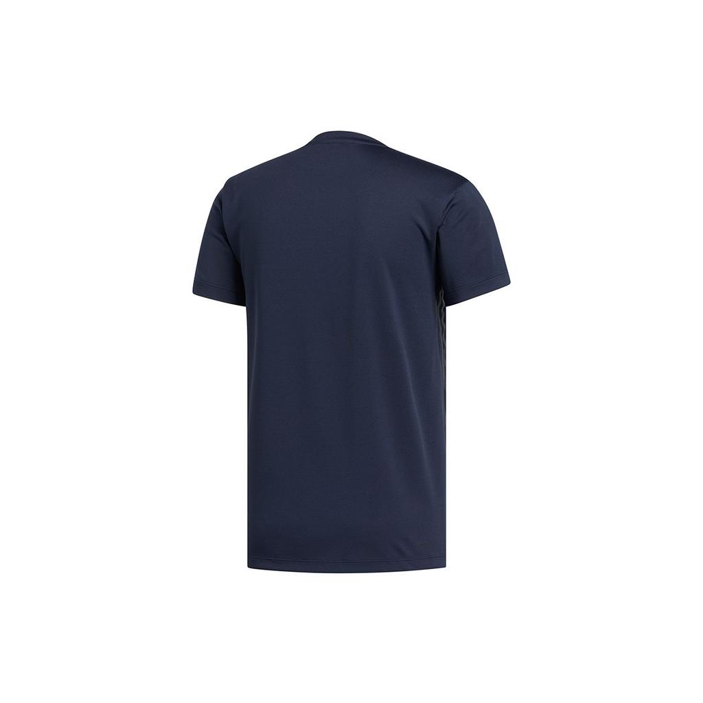 Adidas Aero 3s Koszulka Treningowa z Logo Sportowa Okrągły Dekolt Krótki Rękaw T-shirt Męskie Koszulki Legend-Ink-Blue FJ6126