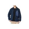 Color Block Spliced Stand Collar Warm Lamb Fleece Jacket Men Jackets Dark-Blue AE0790-494