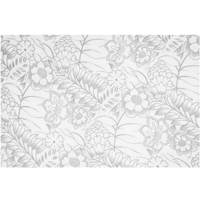 Renove matelas - Sieste - 140 x 190 cm - 100% polyester - Lavable en machine - Gris floral