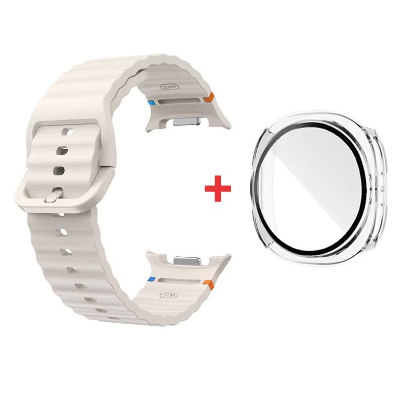 Silicone band+case for samsung galaxy watch 8 strap smartwatch Accessories sport Bracelet for correa galaxy watch 8 40/44mm case
