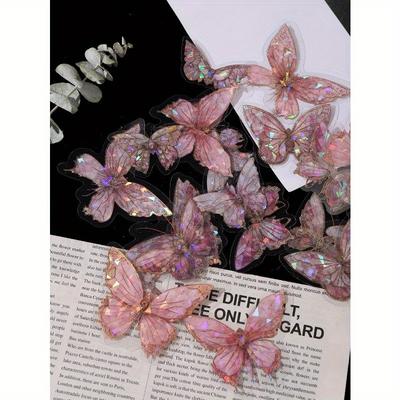 20pcs Butterfly Pattern Sticker, Creative Multi-Purpose Decorative Sticker for Hand Account Decoration, School Supplies, Back To School