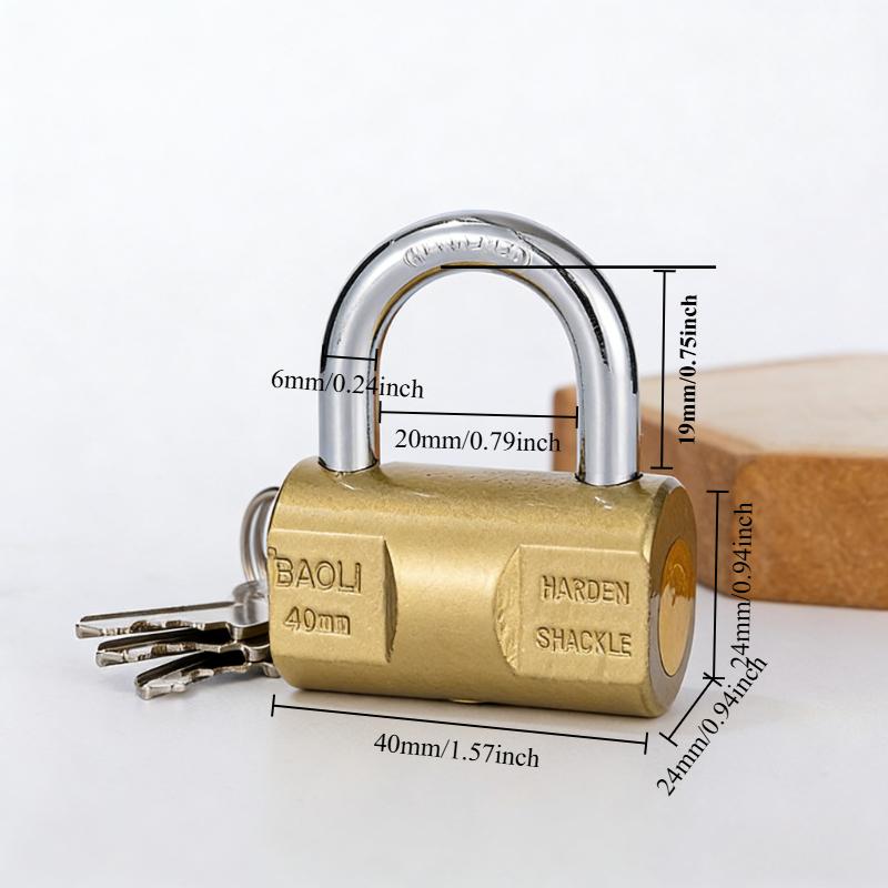 Padlock  Small Locks for Luggage Case Locker Home Improvement Hardware 30mm 40mm Include 3Keys