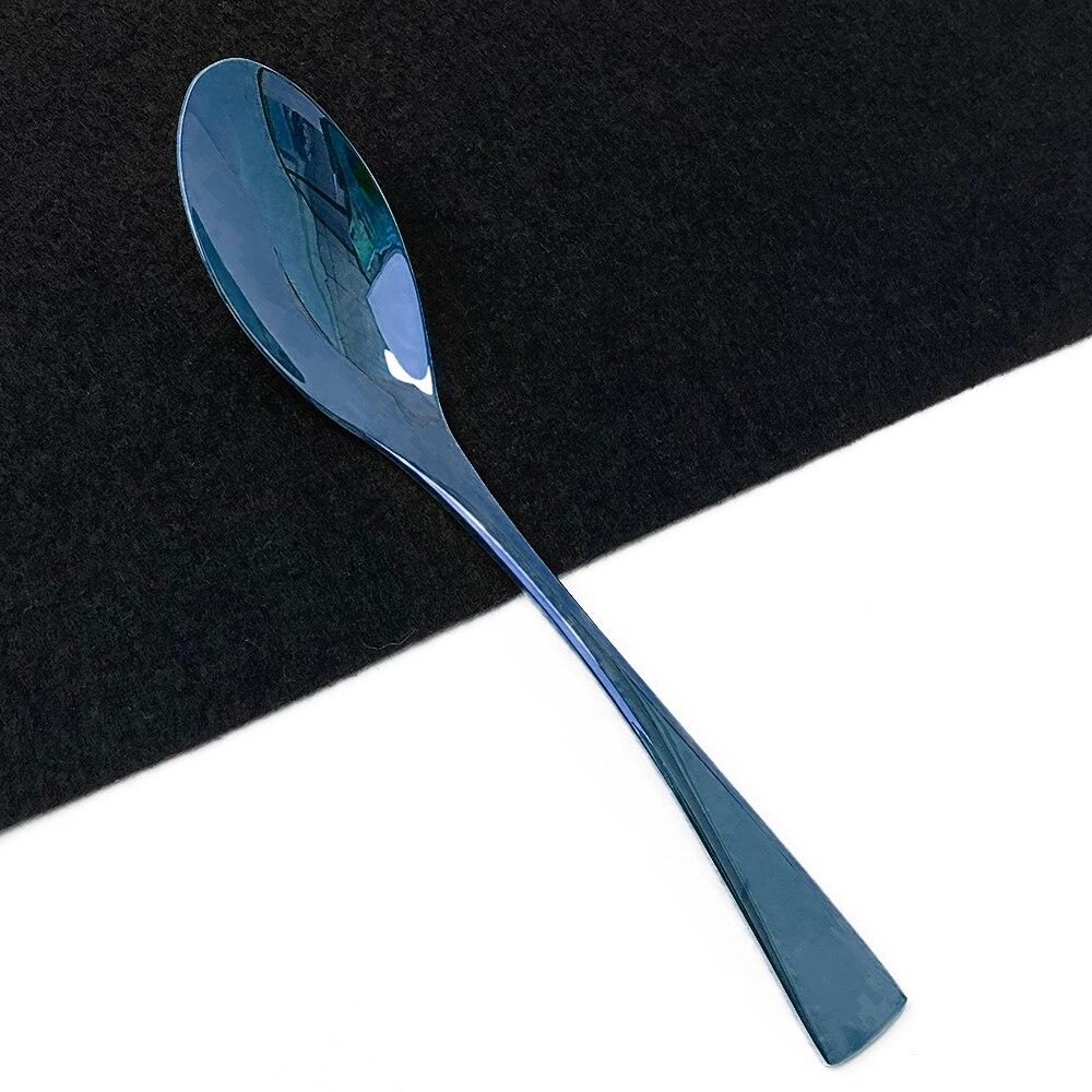 High Quality Blue Dinnerware Cutlery Set Mirror Flatware Set 18/10 Stainless Steel Western Steak Knife Family Kitchen Accessories