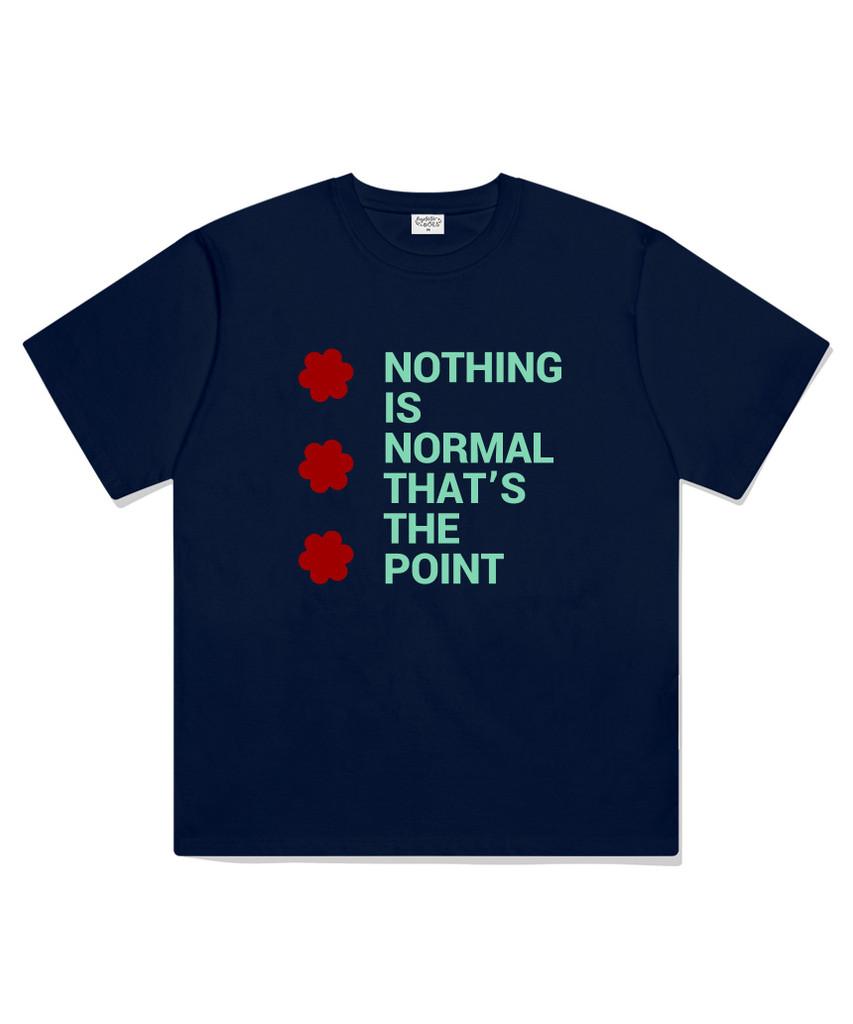Deomopeuhauseu Nothing Normal Oversized Short Sleeve T-Shirt Gray