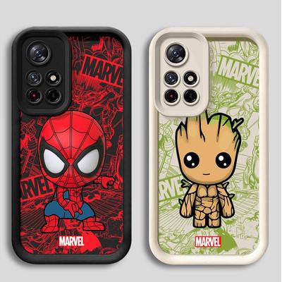 Marvel Uroczy Spider Man Groot Miękkie Etui na Telefon dla Xiaomi Redmi Note 10 11 12 Pro 13 14 Pro Plus 12s 11s