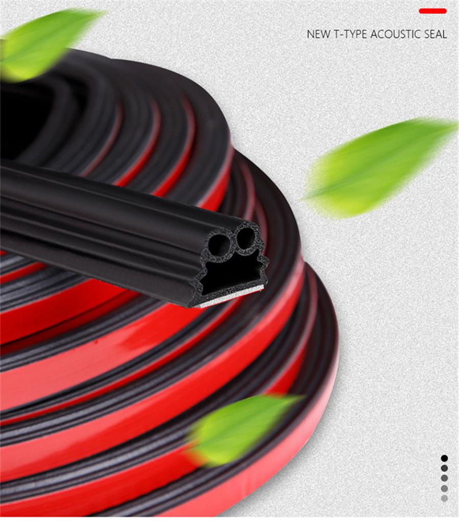 10M Zesílený Samolepicí Gumový Těsnící Pás pro Automatické Dveře Dvojitá Vrstva Těsnění 12×10mm