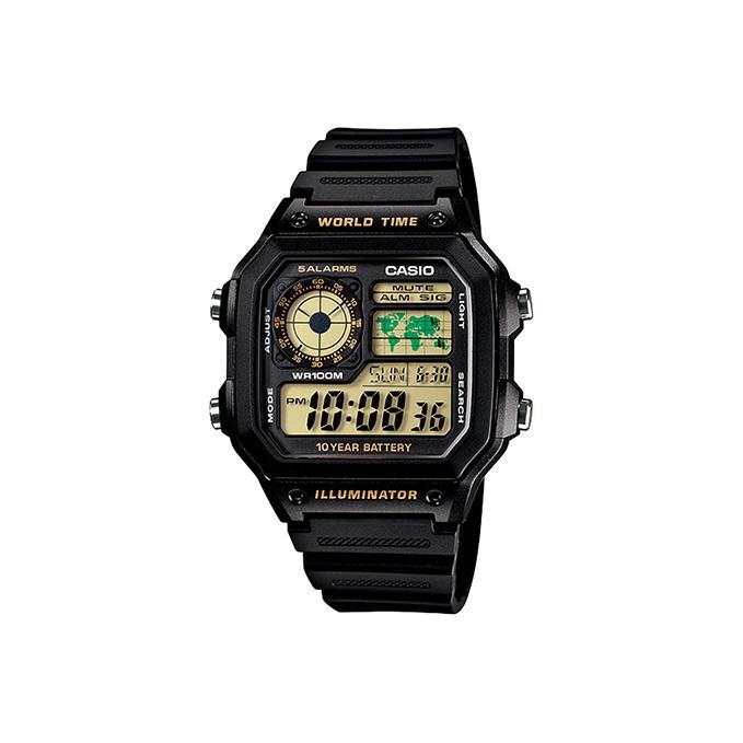 CASIO G Shock AE 1200WH 1B AE-1200WH-1B Black Single Watch