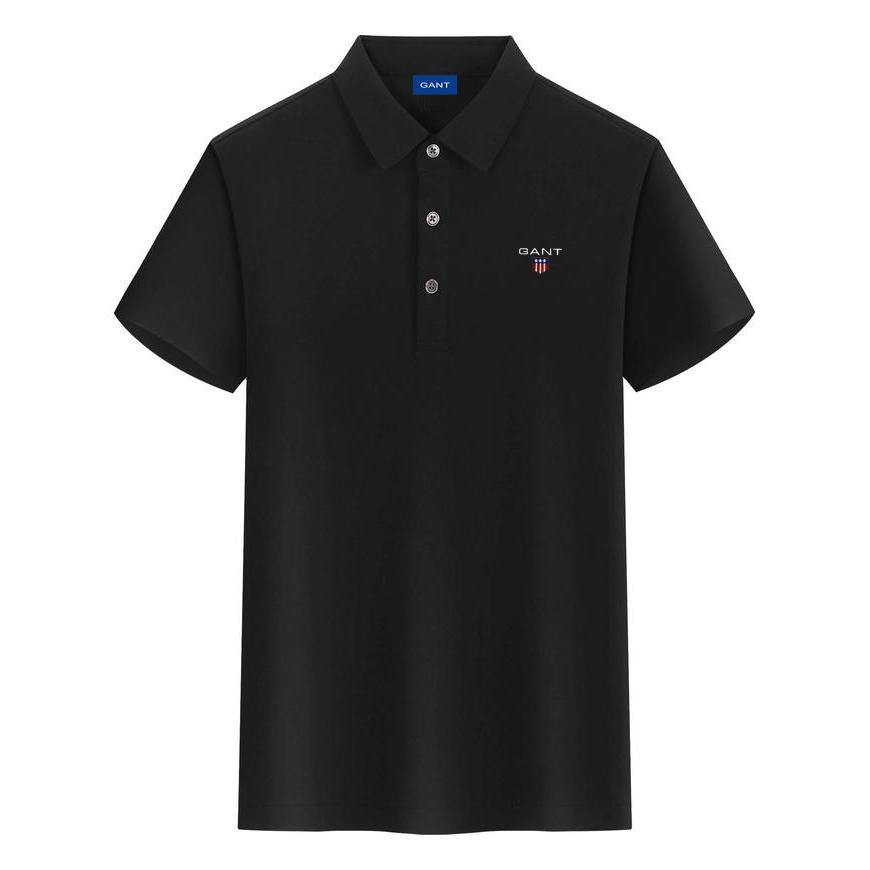 Gant 2025 Men's Summer Embroidered Cool Antibacterial Collar Polo Shirt Couple Business Casual Polo Shirt