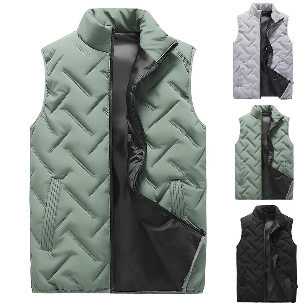 Casual Men'S Vest Men'S Loose And Winter Warm Down Cotton Vest Coat