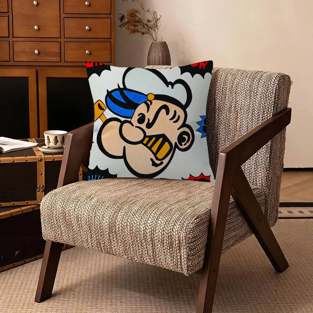 Animation PPopeye SSailor Cartoon Cushion Cover Pillowcase Upholstery Sofa Throw Pillow Home Decor Pillowcas