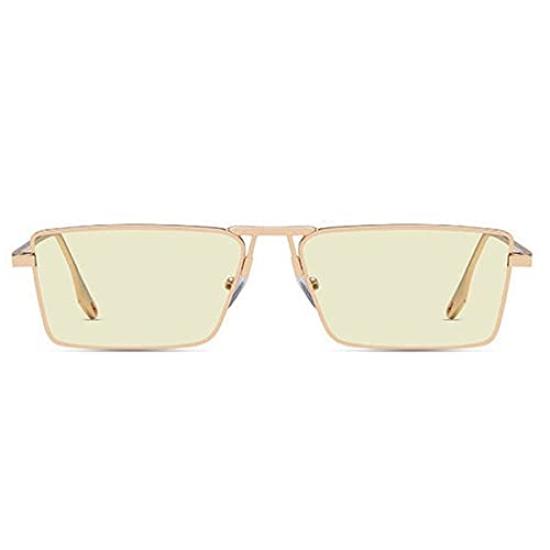 Lady Lamb Vintage Square Metal Frame Stylish Steampunk [meSmart] (Fujisan Megane) Sunglasses, (Light Green)