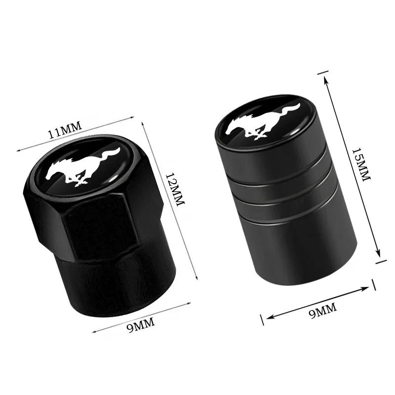 Adesivo per Auto 2026 Ford Nuovo 2025 Caldo 4 Pezzi/Set Tappi Valvole Pneumatici Ruote Auto Copri Stelo Metallico Per Ford Mustang Explorer FIESTA Focus Sh