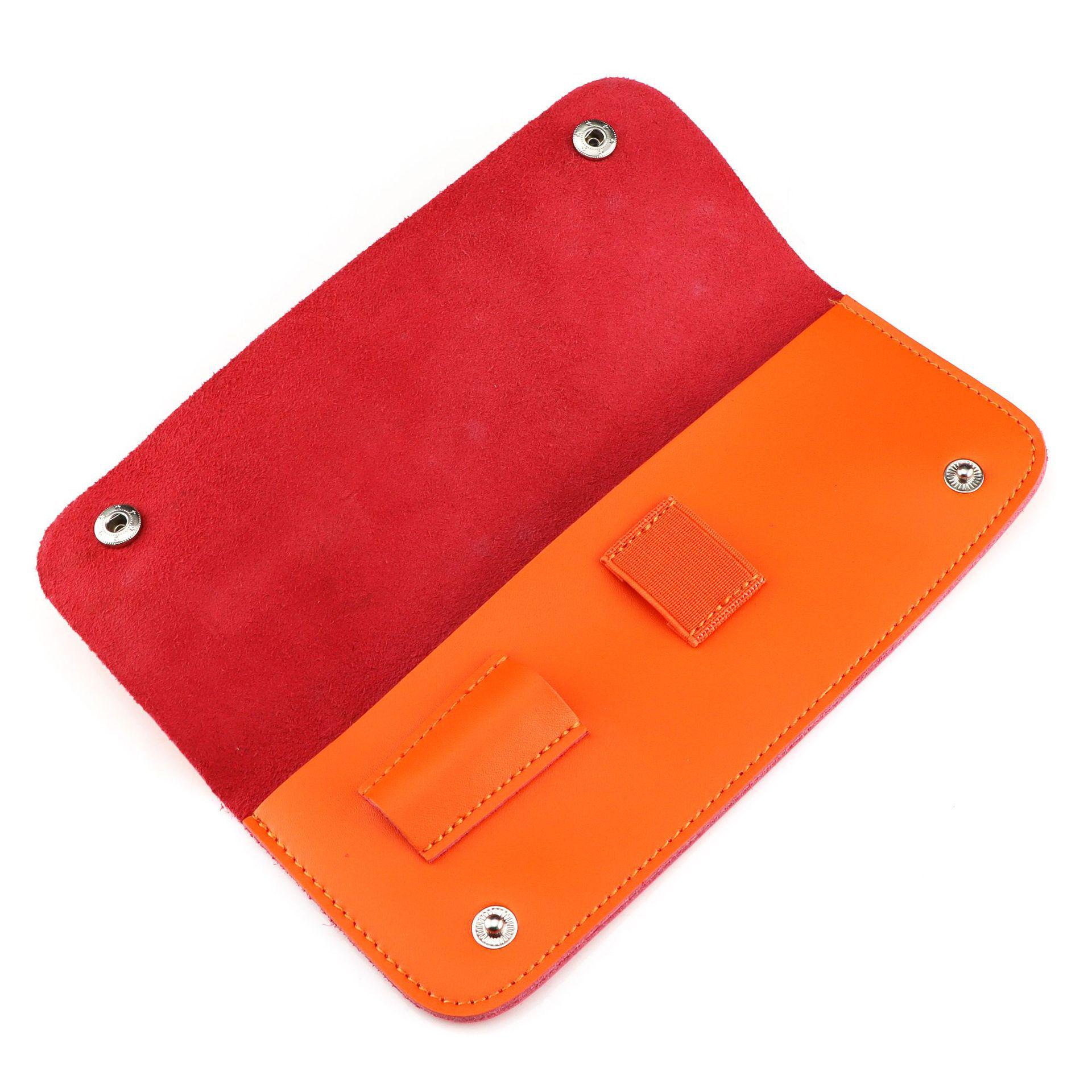 Mizutani Echte Leder Scheren Tasche für Friseure und Tierpfleger Scissor Pouch (with letters) red