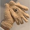 Kawaii Handschuhe Damen Niedlich Cartoon Bestickter Bär Touchscreen Handschuhe Herbst Winter Warm Damen Einkaufen Strickhandschuhe Weiche Handschuhe
