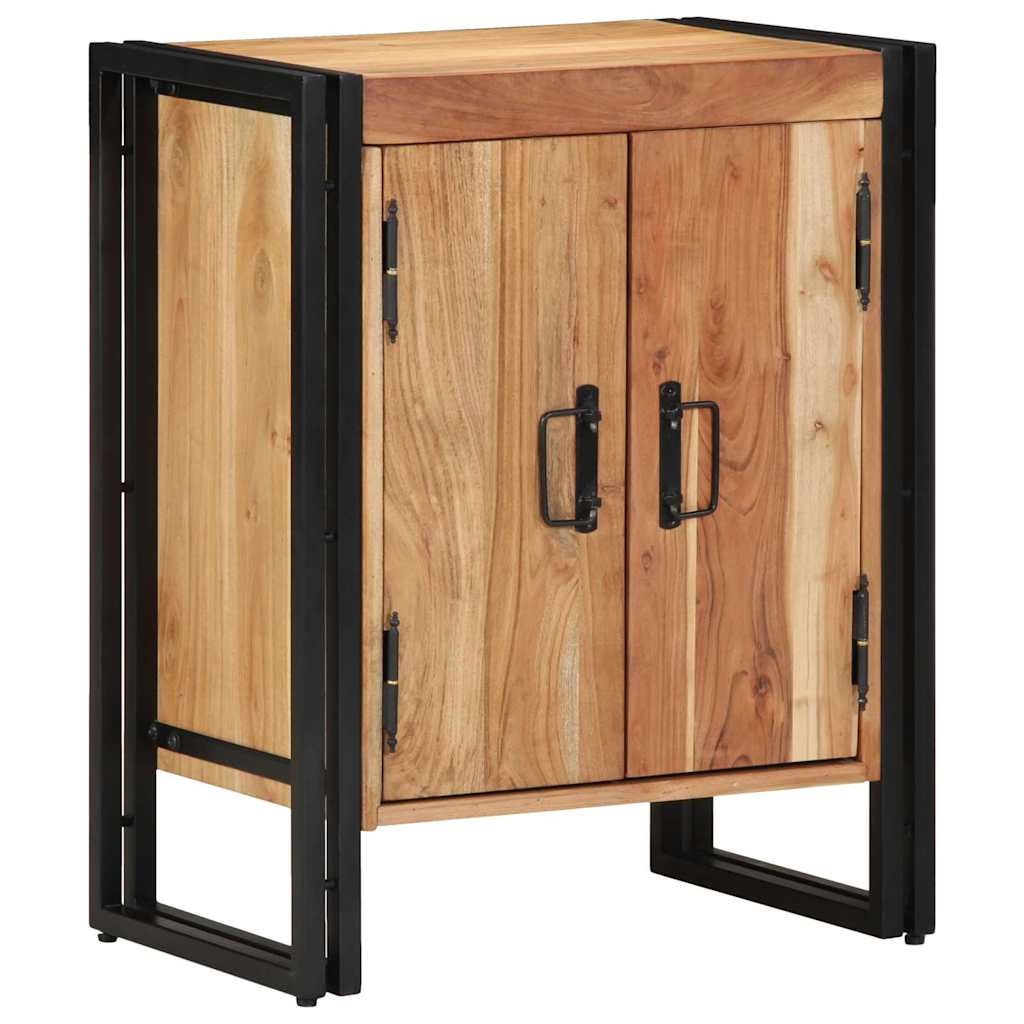 Shoe Cabinet with Shelf Brown 56 X 35 X 70 Cm Solid Acacia Wood
