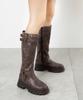 WEGO Platform Long Platform Plus Korean Style Type D Brown Women's Boots, Boots, Shoes, Sizes, Girly, Style, Leg-Lengthening, Enhancer, Gift, Spring,