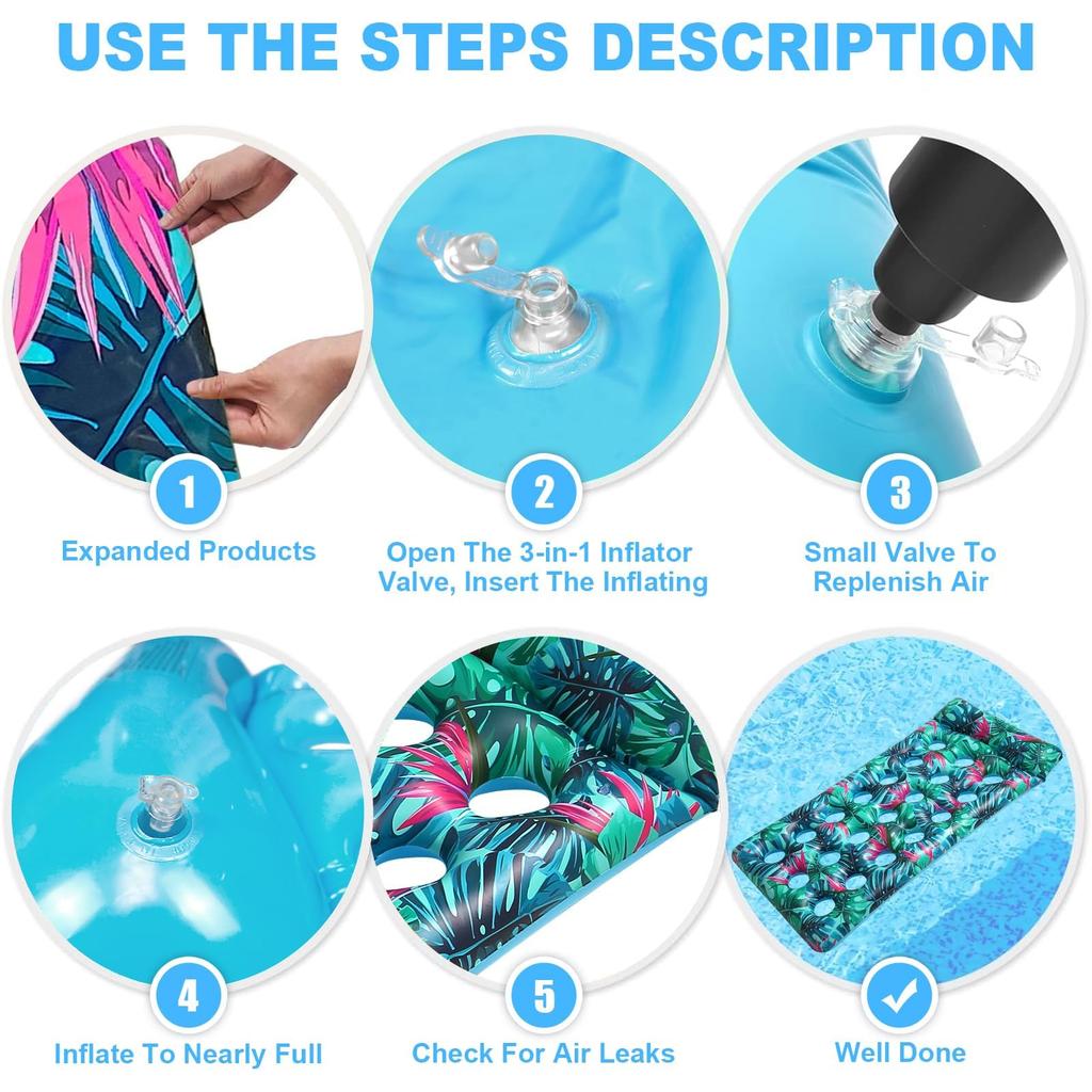 Float Ring for Adults Water Hammock Water Float Mat Pool Floating Device Boat Water Play Beach 18088CM (Green O)