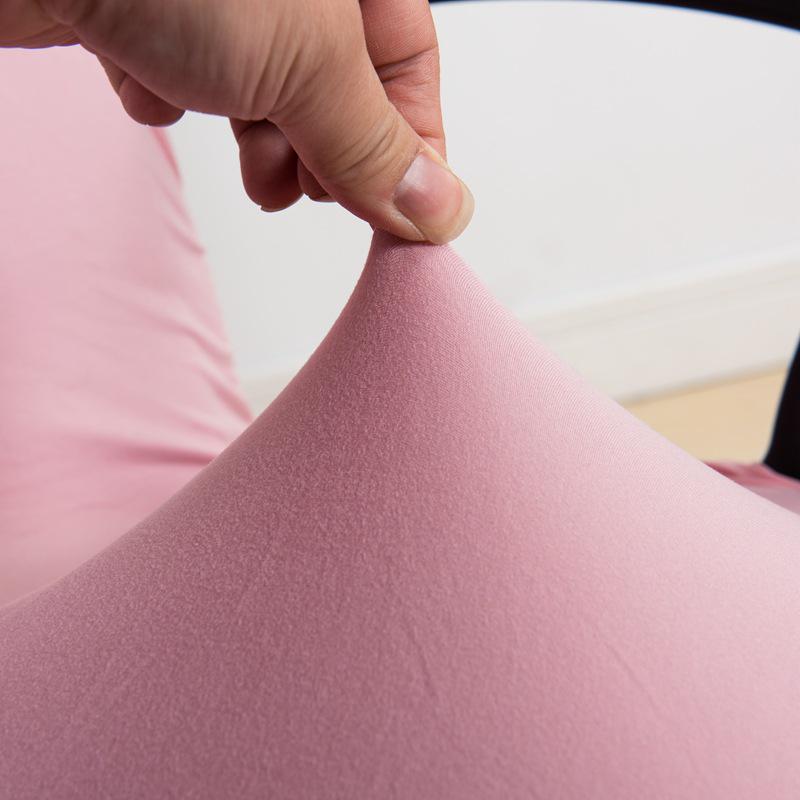 Elastic Milk Silk Office Swivel Chair and Backrest Cover