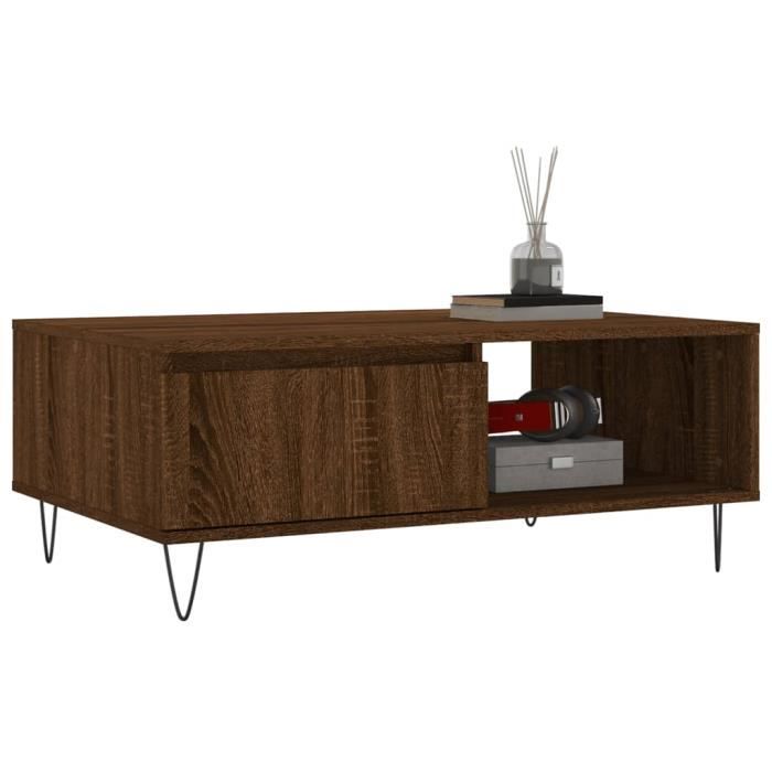 VidaXL Coffee Table Brown Oak 90x60x35 Cm Engineered Wood 827067