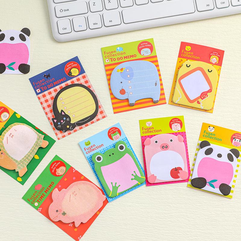 Korean Animal-Shaped Sticky Notes: Cute & Creative Memo Pads for Students